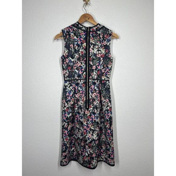 Erdem Ivana Laser cut Neoprene Dress Size 4 Floral Fit And Flare Sheer - Picture 6 of 6